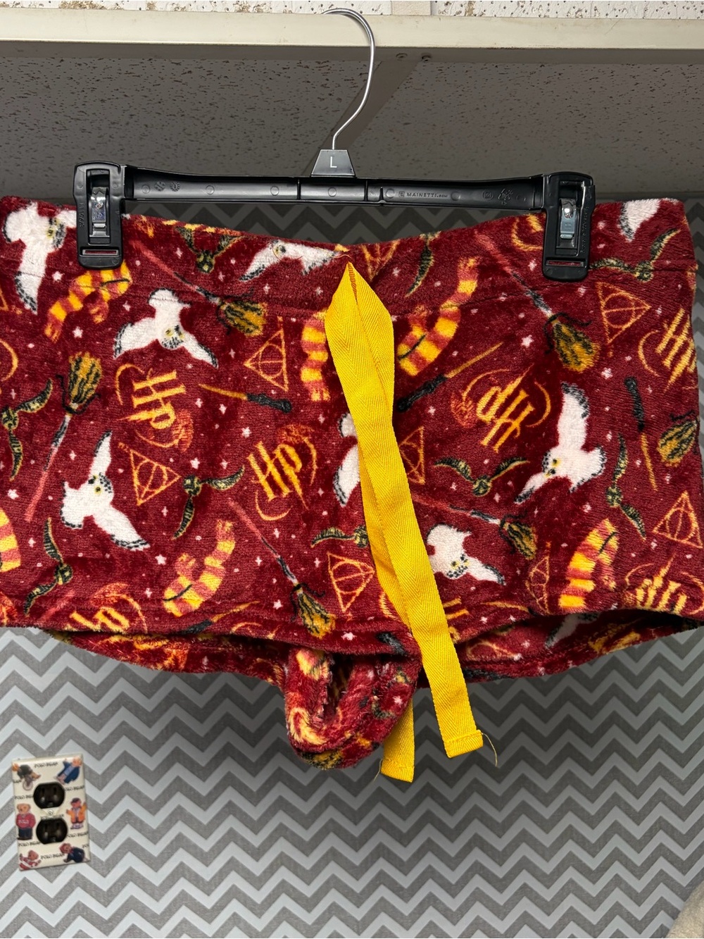 Harry Potter Red & Orange Lounge Pajama Shorts fleece Juniors XL
